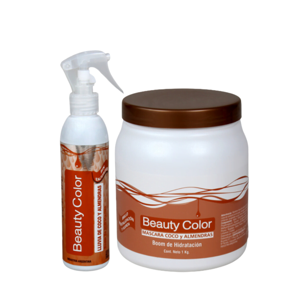 Kit Tratamiento Mascara Capilar X 1Kg + Lluvia de Coco y almendras Beauty Color